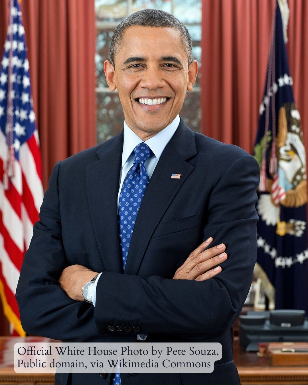 Barack Obama, the first African-American president of the United States.
